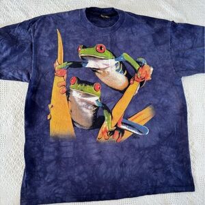 The Mountain Vintage 90s Tree Frog Tie Dye Unisex Tshirt 2XL